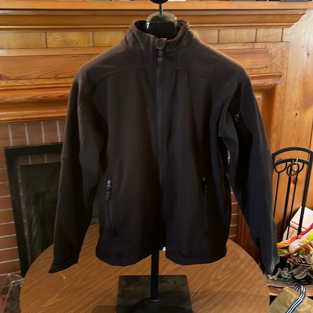 MINUS ZERO men’s Medium black thick athletic jacket, sleeve pocket